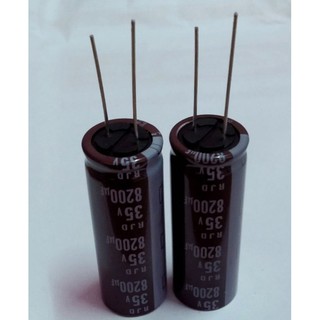 คาปาซิเตอร์ 8200UF 35V 105°C ขนาด18×35mm ขายแพค2ตัว 50บ.