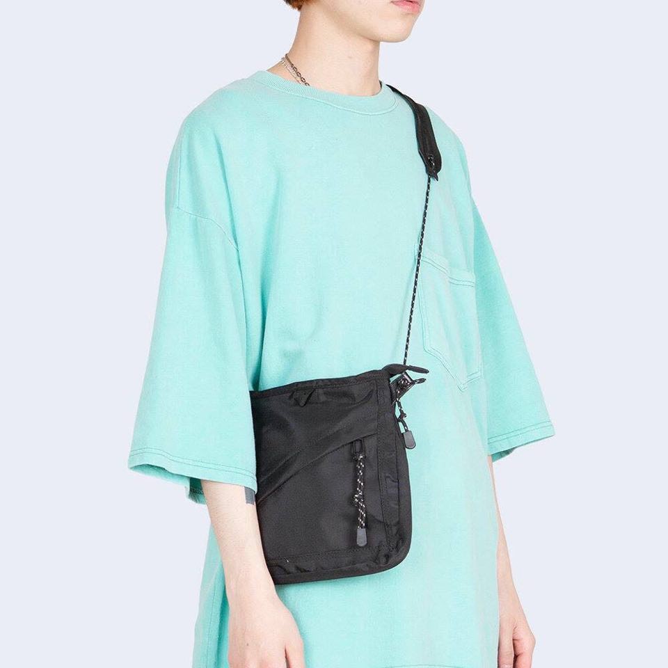 bangkoklist(BA1653) กระเป๋าผ้าสะพายข้างสายเชือก Sacoche Bag แฟชั่น