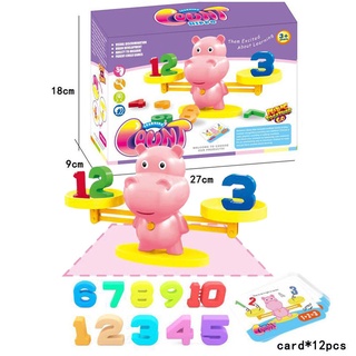 ProudNada Toys ของเล่นเด็ก ของเล่นเสริมพัฒนาการ เครื่องชั่งบวกเลข ฮิปโป LEARNING COUNT HIPPO NO.ZG897