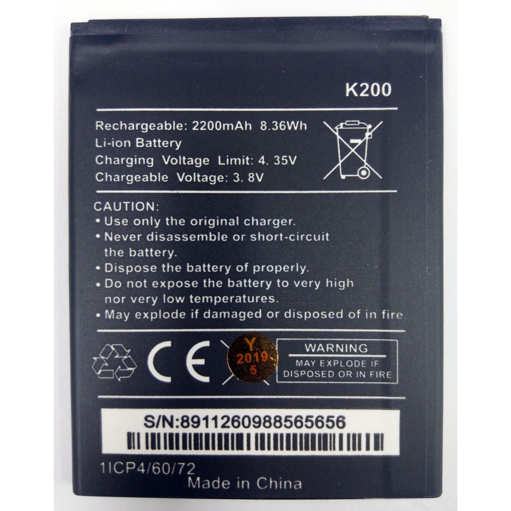 แบตเตอรี่ Wiko Sunny 3 Plus/Sunny 4 Plus/K200 รับประกัน 3 เดือน แบต Wiko Sunny 3 Plus/Sunny 4 Plus/K
