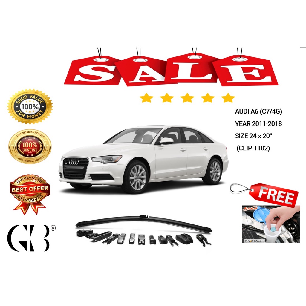 GB-STORE AUDI A6 (C7/4G) ที่ปัดน้ําฝน GB AeroBlades ปี 2011-2018