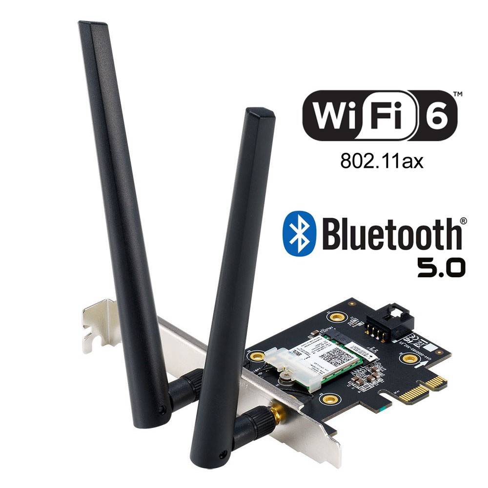 ASUS (PCE-AX3000) AX3000 Dual Band PCI-E WiFi 6 (802.11ax) Supporting 160MHz Bluetooth 5.0