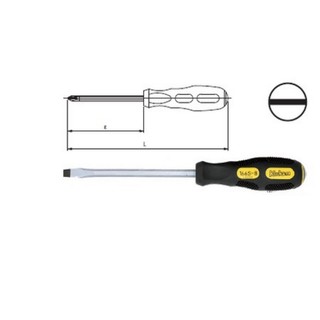 KOKEN 166S ไขควง ปากแบน ด้ามทลุ 6"x8mm.| MODERTOOLS OFFICIAL