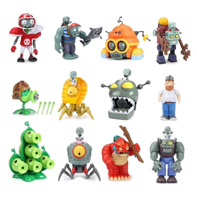ของเล่นโมเดลฟิกเกอร์ Plants vs Zombie Giant Zombie Pirate Zombie Peashooter ของขวัญคริสต์มาส สําหรับเด็ก