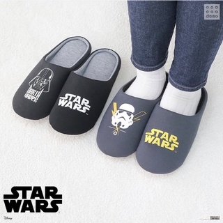 รองเท้าใส่ในบ้าน ปักStarwars สีดำ ของแท้ นำเข้า รองเท้าในบ้าน