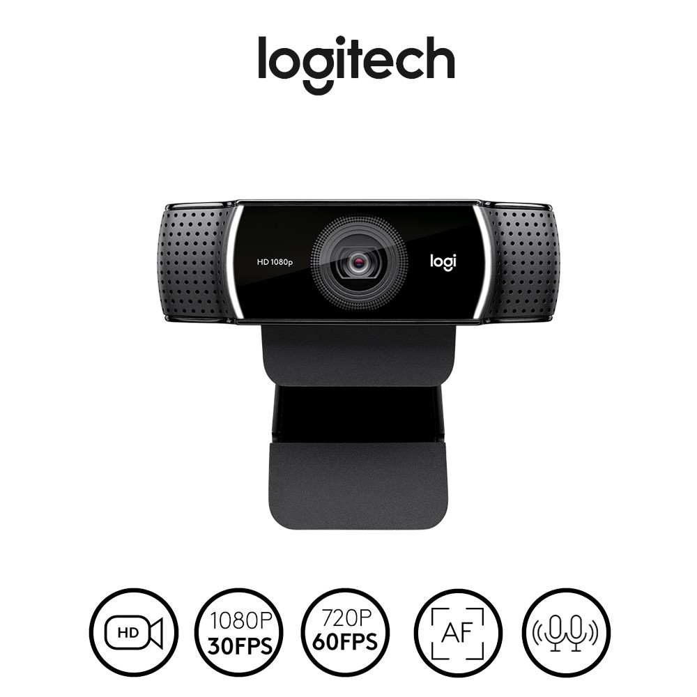 Logitech C922 Pro 1080P Full HD Steam Webcam ของแท้ ประกันศูนย์ 1ปี เว็บแคม