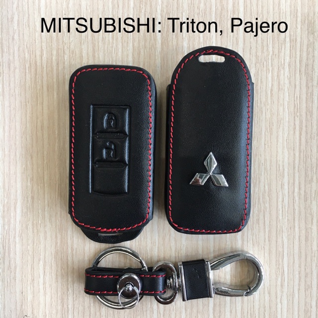 💥ซองหนังกุญแจรถยนต์ MITSUBISHI : Triton, Pajero 💥พร้อมพวงกุญแจ