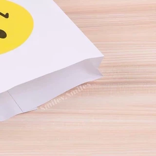 ถุงกระดาษหน้ายิ้มใหญ่(หนา)11x13,11x16cmกันน้ำมัน ใส่ไก่ทอด,เฟรนฟราย,ของขวัญ,ขนมFood Grade(เกรดอาหาร)