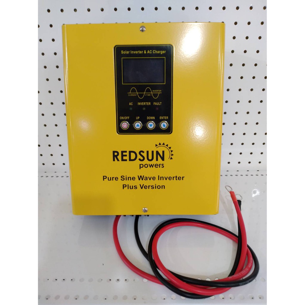 Redsunpowers หม้อแปลงเทอรอยด์ไฮบริดอินเวอร์เตอร์ 1200W DC24V เป็น AC220V Pure Sine Wave Hybrid Inver