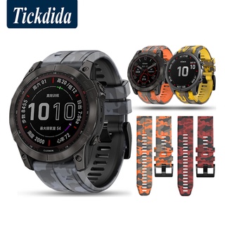 สายนาฬิกาข้อมือซิลิโคน คุณภาพสูง สําหรับ Garmin Fenix 7X 7 6 6X Pro 5 5X 22 มม. 26 มม. Quatix 3