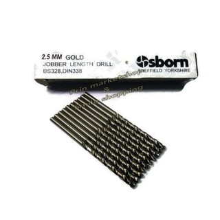 OSBORN ดอกสว่านเจาะเหล็ก 2.5 MM / 10ดอก#1021