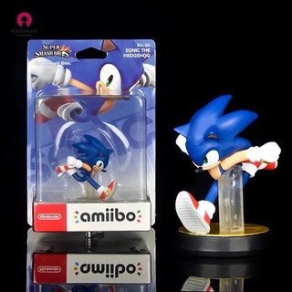 Sonic The Hedgehog Model Sonikku Statue Toy with Base Japanese Game Figure PVC Car Interior Cake Top Decor Collectibles