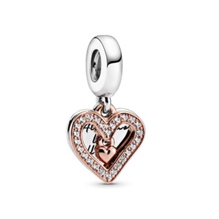 [พร้อมส่ง สินค้าแท้ 💯] Pandora Sparkling Freehand Heart Dangle Charm