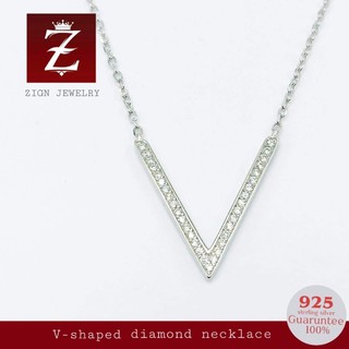 Zign Jewelry V เพชรSwiss สร้อยคอพร้อมจี้