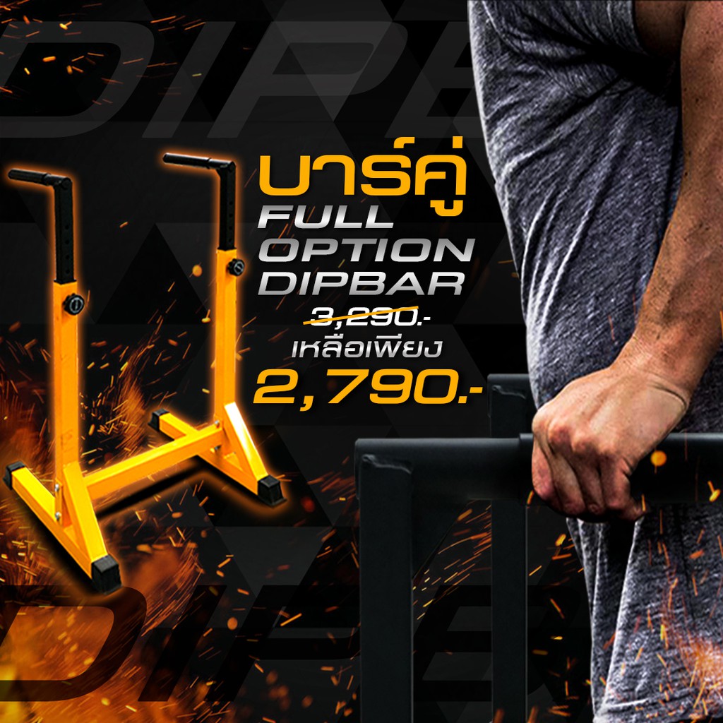 [ใส่โค๊ด NZZTMY ลด 15] Dip Bar ดิฟบาร์ บาร์คู่พกพา บาร์ดิฟแบบปรับระดับ