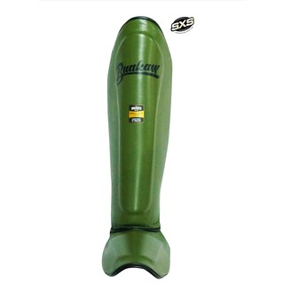 Buakaw Shin Guard Green (Leather)