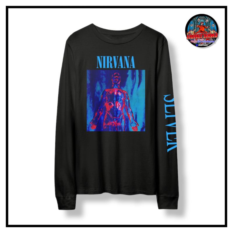 เสื้อวง "Nirvana ลาย sliver" แขนยาว มือ 1 ลิขสิทธิ์แท้