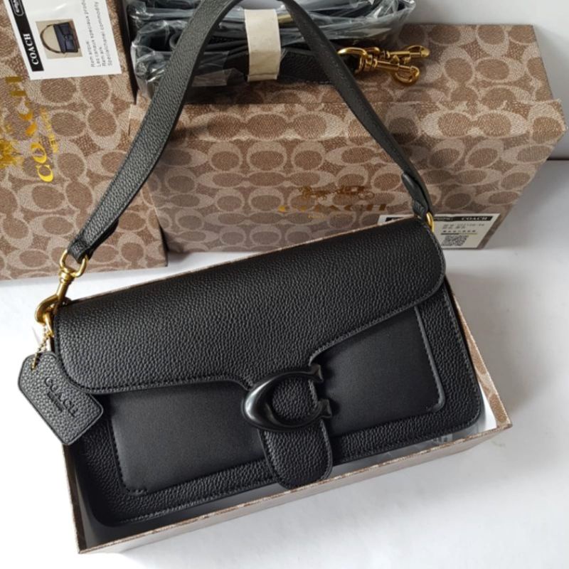 Hitam Premium FULL BLACK CCH TABBY HAND BAG SELEMPANG BAG