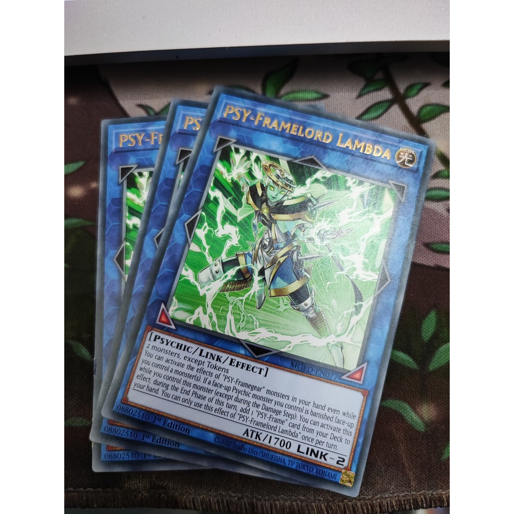 [Yugioh Funny Shop] การ์ด 1 ใบ PSY-Framelord Lambda - MGED-EN077 - Rare 1st Edition