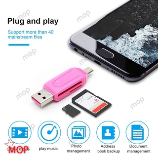 ( Fast To Ship ) อะแดปเตอร์ 2 In 1 Type - C Usb Otg Micro Sd Card Reader ความเร็วสูงแบบพกพา