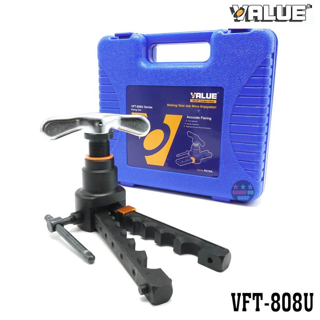 (เครื่องมือช่างแอร์) ชุดบานแฟร์ VALUE VFT-808U-I  ออโตฟรี  ชุดบานแป๊ป 1/4″ , 5/16 , 3/8 , 1/2″, 5/8″