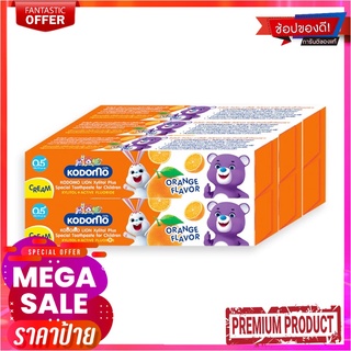 โคโดโม ยาสีฟันสำหรับเด็ก แบบครีม กลิ่นส้ม 40 กรัม แพ็ค 6 กล่องKodomo Cream Toothpaste Orange Flavor 40 g x 6