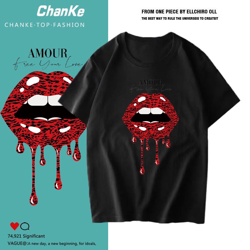 ตอนรับซัมเมอร์ ล็อตใหม่ล่าสุด เสื้อยืดคอกลม ลายเเฟชั่นสุดๆสวยเท่ห์ T-956
