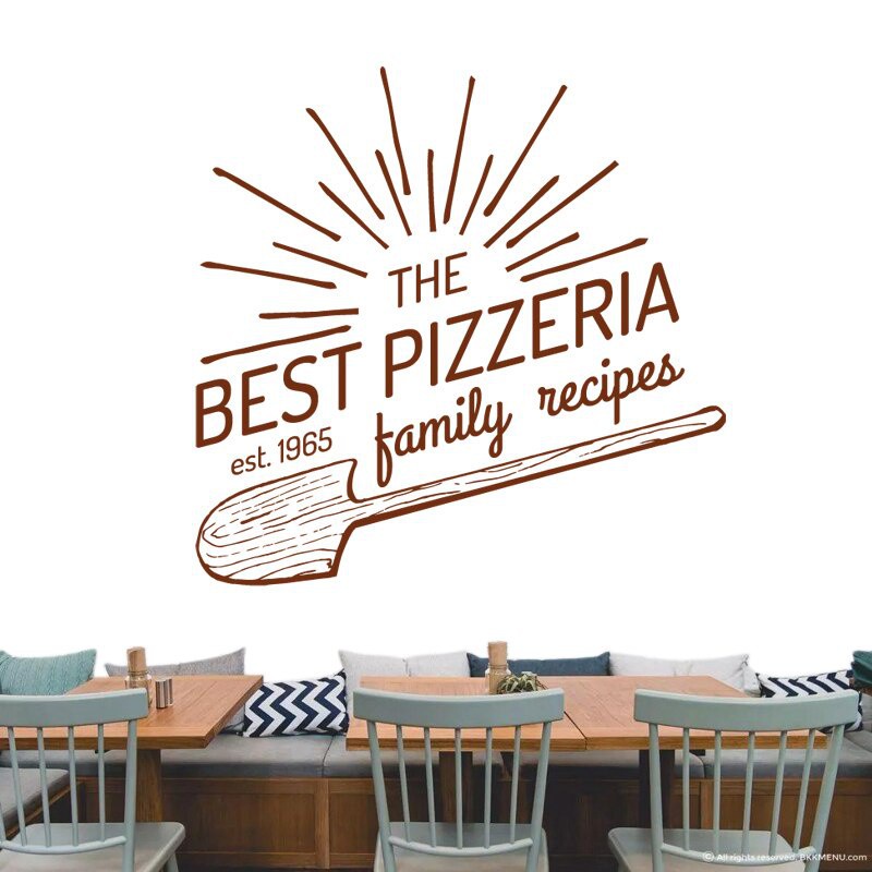 Express สติกเกอร์พิซซ่าร้านอาหาร Decal โปสเตอร์ไวนิล Art Wall Decals ตกแต่งภาพจิตรกรรมฝาผนังตกแต่ง P