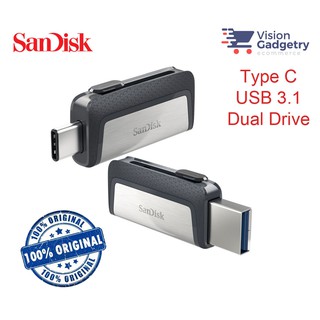 Sandisk แฟลชไดรฟ์ USB 3.1 Type C OTG (128GB 64GB 32GB 16GB)