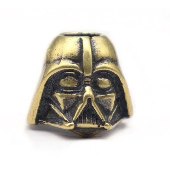 ลูกปัด ลูกปัท ลูกปัดทองเหลือง แลนยาร์ด (Darth Vader) Vintage EDC Retro Paracord Beads Brass, Knife B