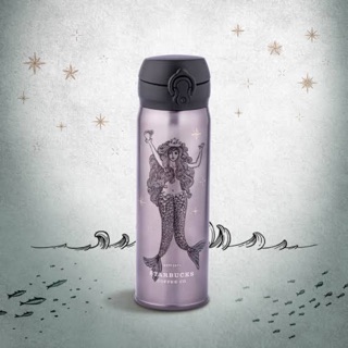 Starbucks Siren Thermos ขวดน้ำสแตนเลสแบบสูญญากาศ ขนาด 16.9 ออนซ์