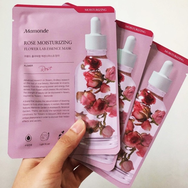 ♥️ของแท้100%♥️ Mamonde Rose Moisturizing Flower Lab Essence Mask 25ml |  Shopee Thailand