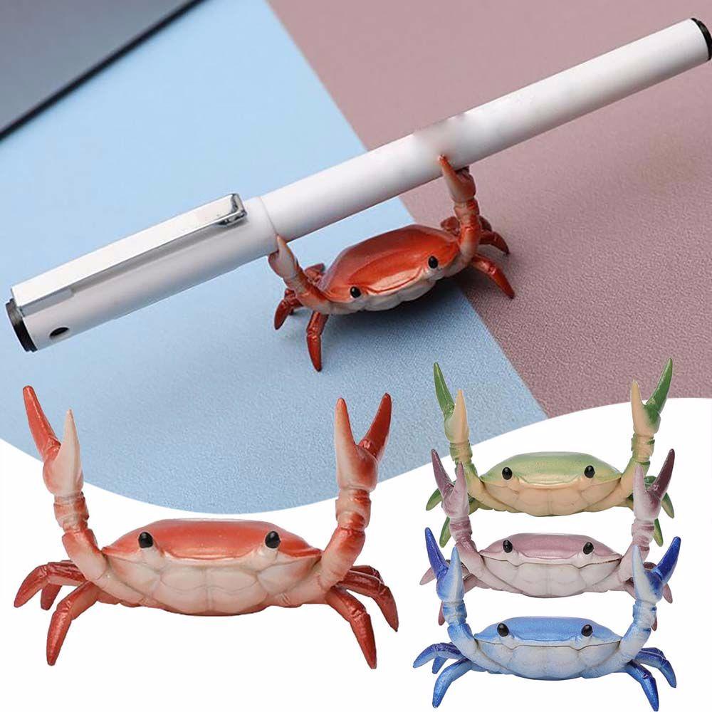 JEREMY1 Creative Weightlifting Crabs Penholder Cartoon Toys Pencil