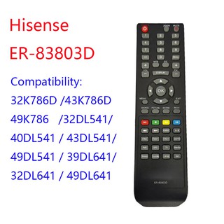 Hisense ER-83803D ใหม่ ของแท้ รีโมตคอนโทรลสมาร์ททีวี ER-83803D สําหรับ Hisense TV 32K786D 43K786D 32DL541 40DL541 43DL541 49DL541 39DL641 32DL641 49DL641