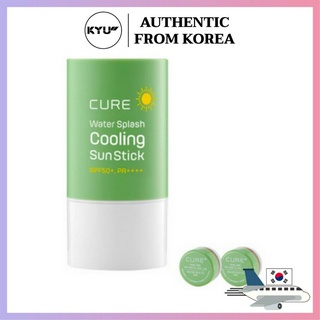 Cure กันแดดรูปแบบแท่งเนื้อแมตต์ ช่วยควบคุมความมัน SPF 50+ PA++++ 23 กรัม + ชุดทดลอง | CURE Water Splash Cooling SunStick SPF 50+ PA++++ 23g + trial kit