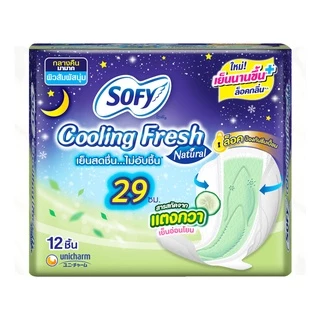 Sofy โซฟี คูลลิ่งเฟรช เนเชอรัล กลางคืน มีปีก 29 ซม. 12 ชิ้น