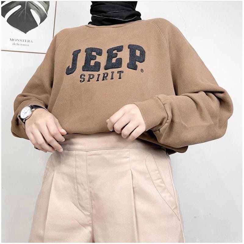 Jeep SPIRIT เสื้อกันหนาว โอเวอร์ไซซ์ สําหรับผู้หญิง