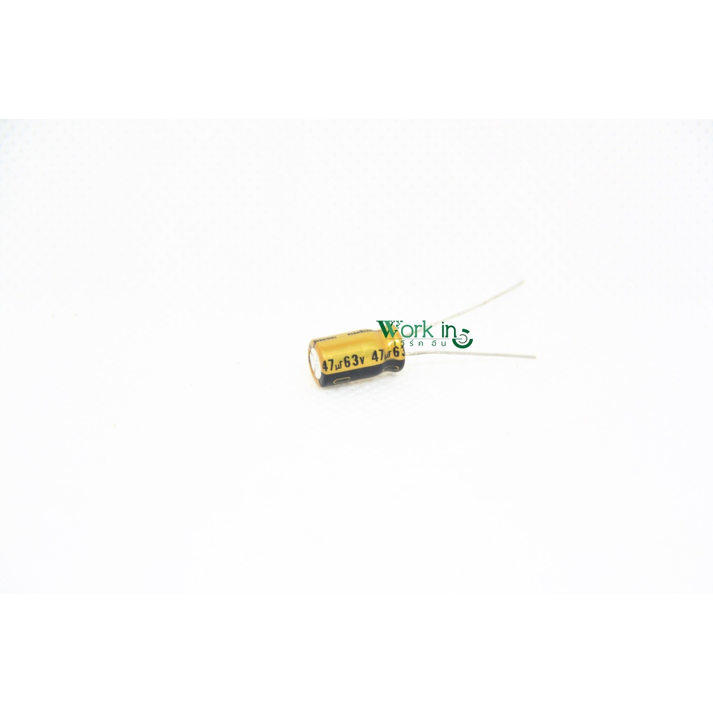 47UF 63V  คาปาซิเตอร์  NICHICON Audio grade Capacitor   ตัวเก็บประจุ  อิเล็กโทรไลต์