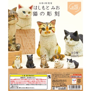 ✿ พร้อมส่งยกชุด ✿ กาชาปองน้องแมวแกะสลัก Art In The Pocket Series Mio Hashimoto Cats Carving