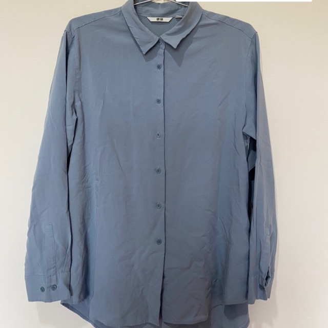 เสื้อเชิ้ต ผ้าเรยอน uniqlo
