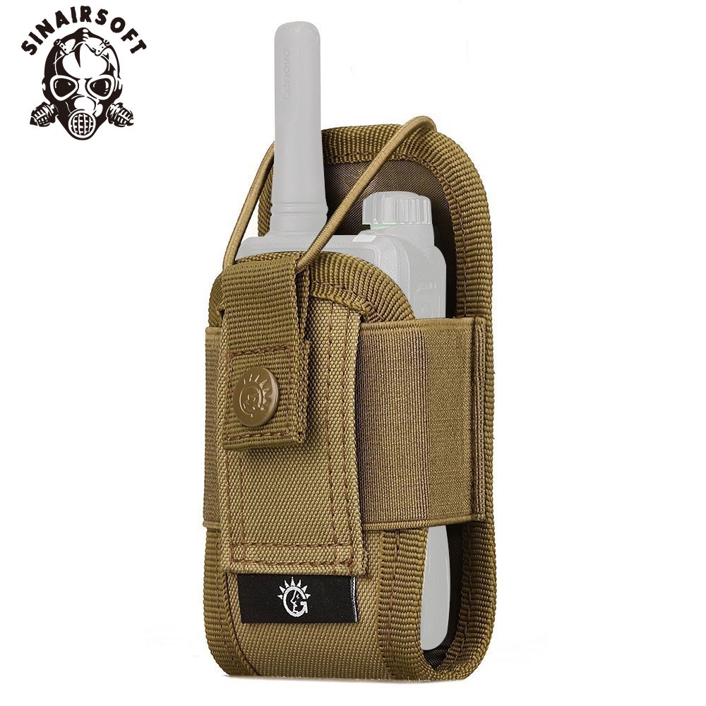 Sinairsoft มัลติฟังก์ชั่นไนลอนยุทธวิธี Walkie Talkie กระเป๋ากลางแจ้ง MOLLE Two-way Walkie Talkie Bracket ฝาครอบชุดหนัง - รูปที่ 2