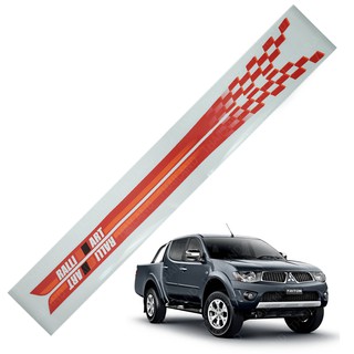 Sticker สติ๊กเกอร์ ลาย Ralliart 2ชิ้น สีแดง สำหรับ Mitsubishi Triton ปี 2005-2013