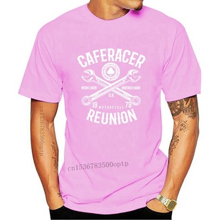 พร้อมส่ง ใหม่ เสื้อยืดลําลอง แขนสั้น เข้ารูป พิมพ์ลาย Cafe Racer Reunion Motorcycle Club หลากสีสัน แฟชั่นฤดูใบไม้ผลิ สไต