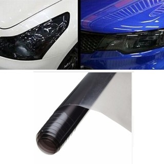 ฟิล์ม ติดโคมไฟรถยนต์ สติกเกอร์ หุ้มโคมไฟ - สีรมดำ (40*200 cm.)