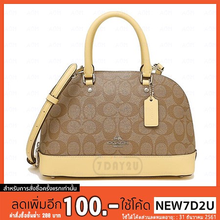 ♥️ส่งฟรีEMS♥️( ของแท้ พร้อมส่ง ) COACH F27583 MINI SIERRA SATCHEL (SVNID)