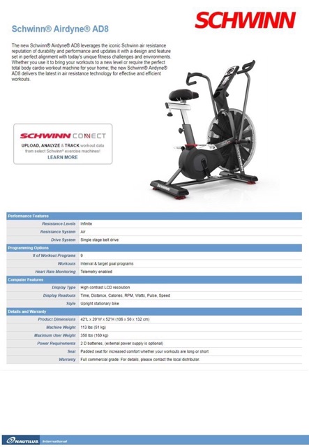 schwinn airdyne ad8 workout