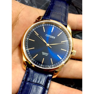 นาฬิกาCitizen Blue Dial Calf Leather Quartz รุ่น BH5003-00L