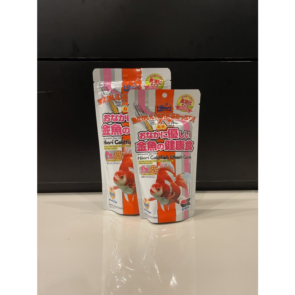Hikari wheat germ mini อาหารปลาทอง ช่วยย่อย เสริมภูมิคุ้มกัน เร่งสีขาว ฮิคาริ โกลด์ฟิช วีท-เจิร์ม