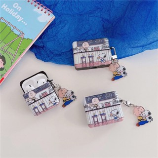 เคสซิลิโคน สำหรับ Casing for Airpods Pro Airpods 3 gen3 Airpods 2 Cartoon ชาร์ลี บราวน์ Charlie Brown &amp; สนูปปี้ Snoopy Silicone Case