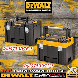 DEWALT กล่องเครื่องมือ TSTAK ขนาดใหญ่ กล่องมารตฐาน กล่องช่าง กล่องมือจับยาว รุ่น DWST83343-1,DWST83346-1 กล่องสว่าน